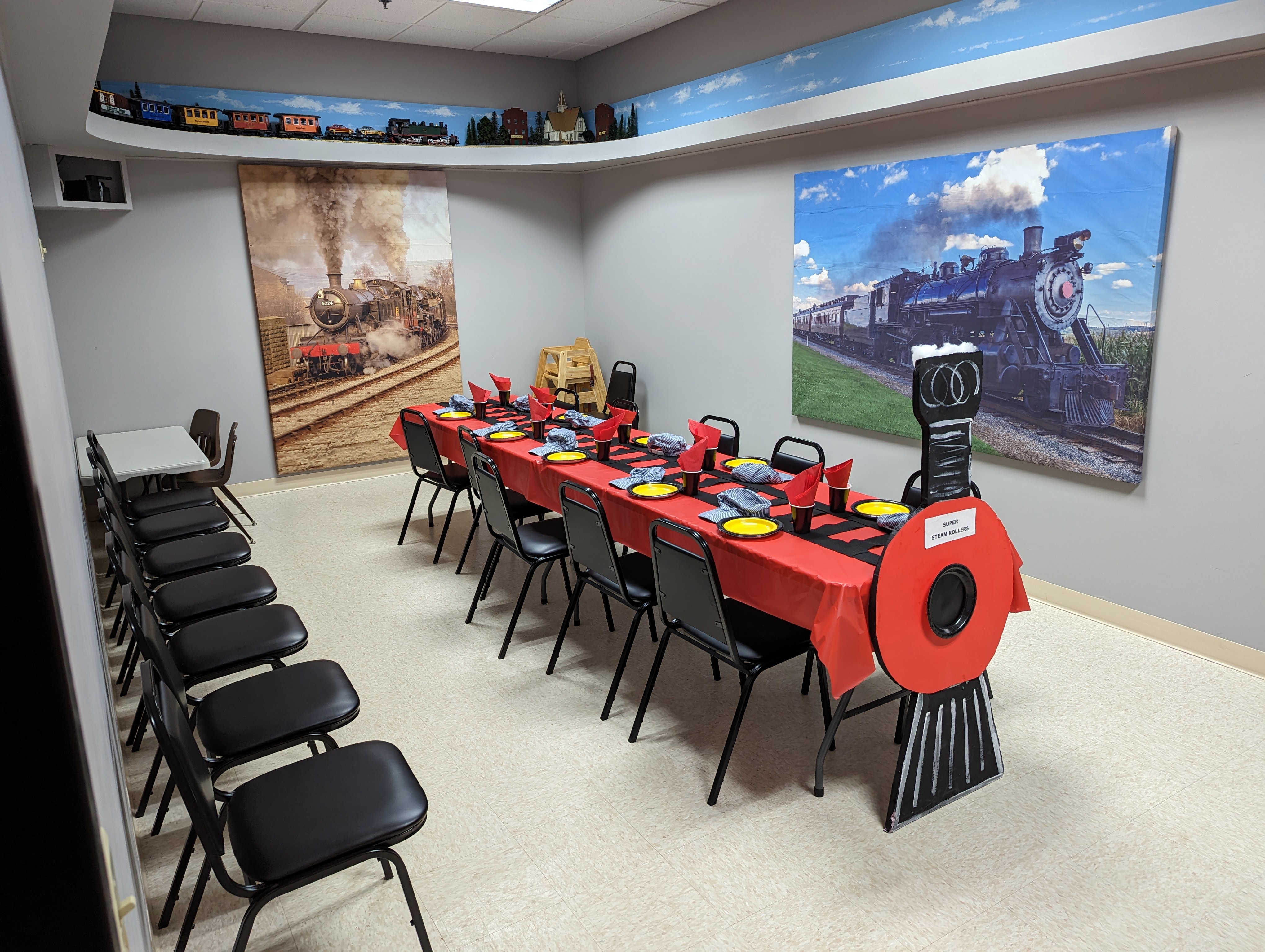 Train Museum Birthday Party Room